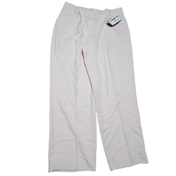 Sag Harbor Pink Polyester Pants Womens Plus Size 20W Straight Leg Elastic Waist - Picture 1 of 6